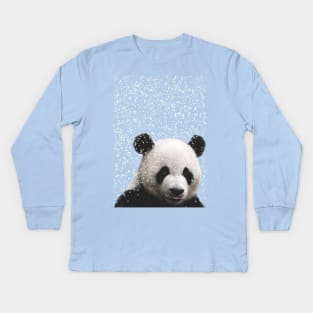 Cuteness Overload Panda Snow Kids Long Sleeve T-Shirt